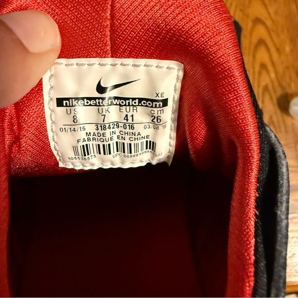 Nike Air Huarache Black Red White Bred Sneakers Men 8 or Women's 9.5 318429-016 - Picture 12 of 16